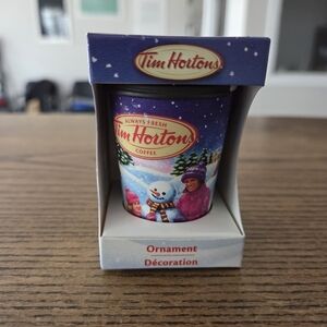 RARE Tim Hortons 2013 Holiday To Go Cup Original Version Christmas Ornament NIB